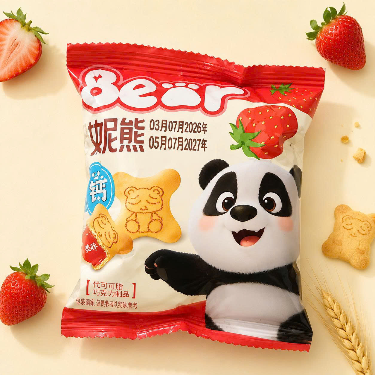 Bánh gấu dâu