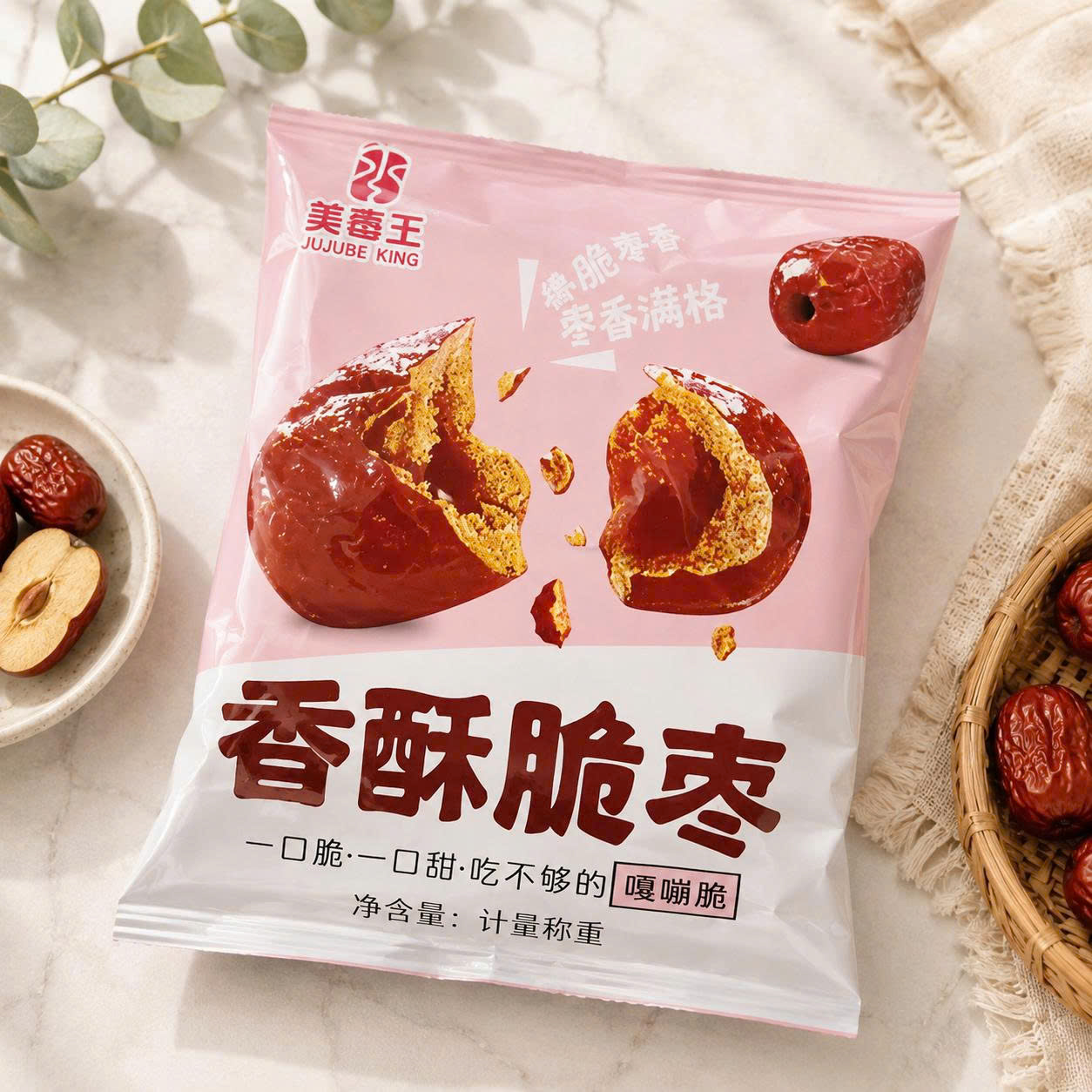 Táo đỏ sấy giòn gói nhỏ
