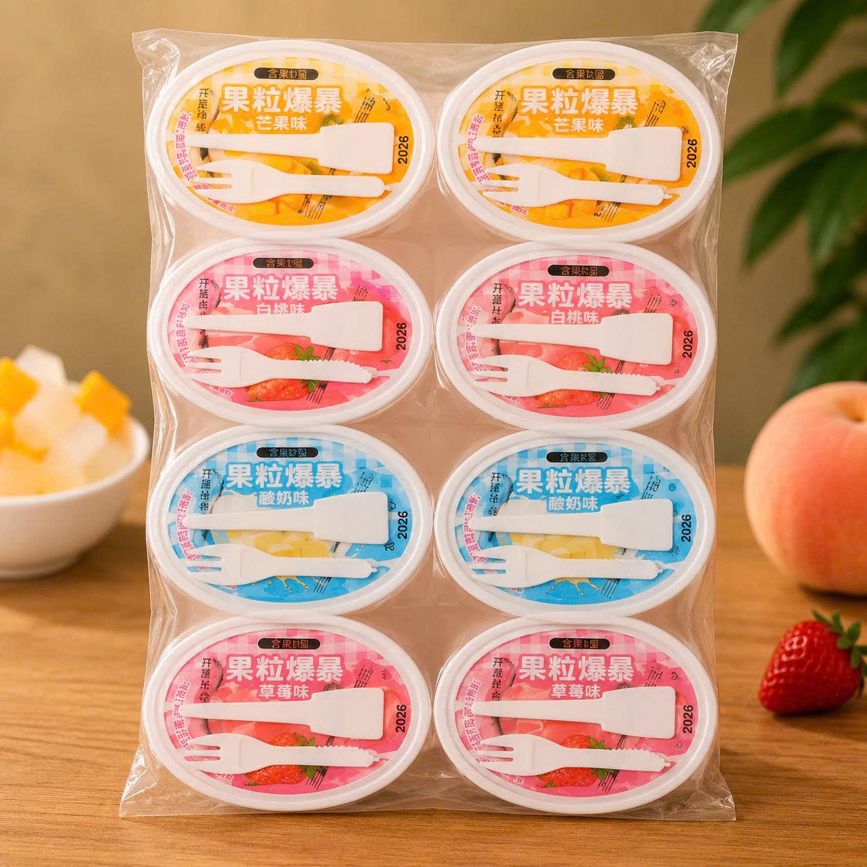 Thạch hoa quả vỉ 8 chiếc