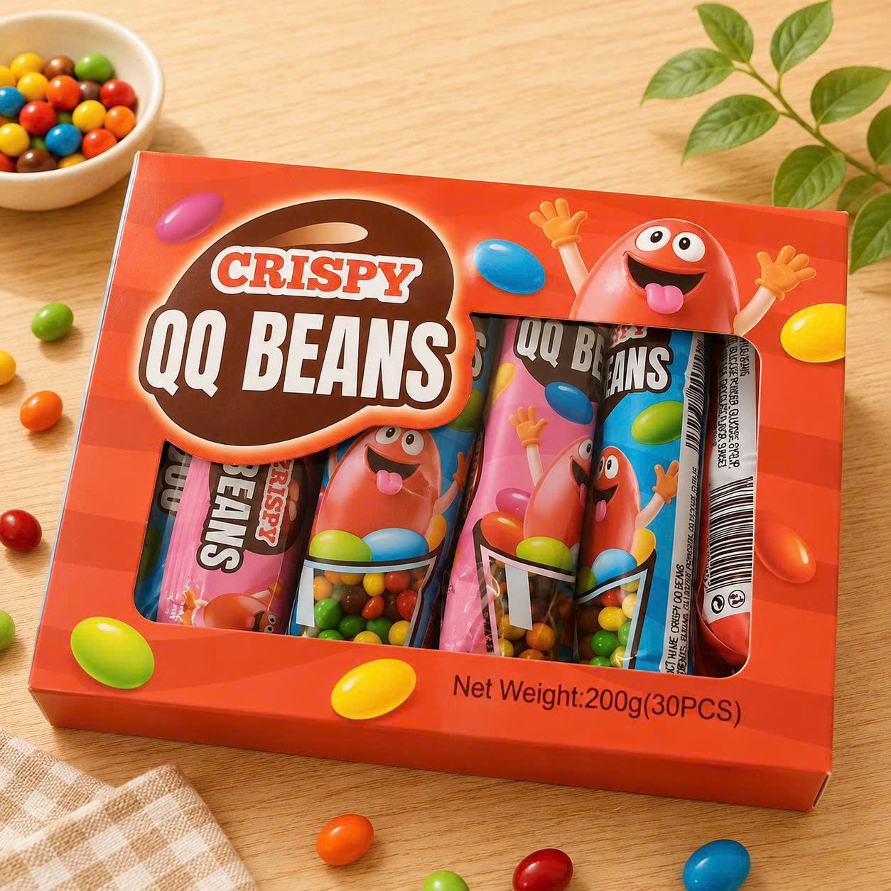 Hộp 30 túi kẹo QQ BEANS