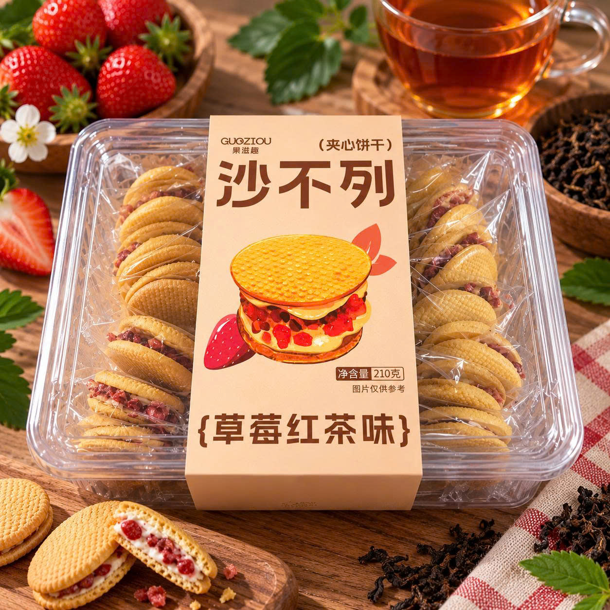 Bánh quy kẹp masmalow vàng