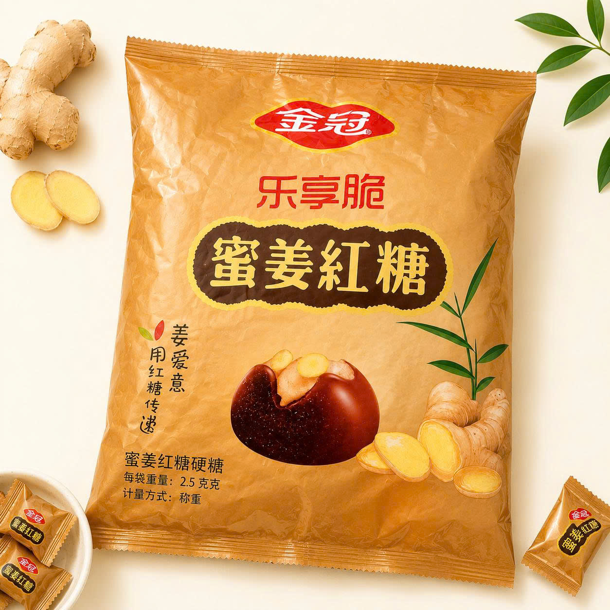 Kẹo gừng đường nâu Carame 2.5kg