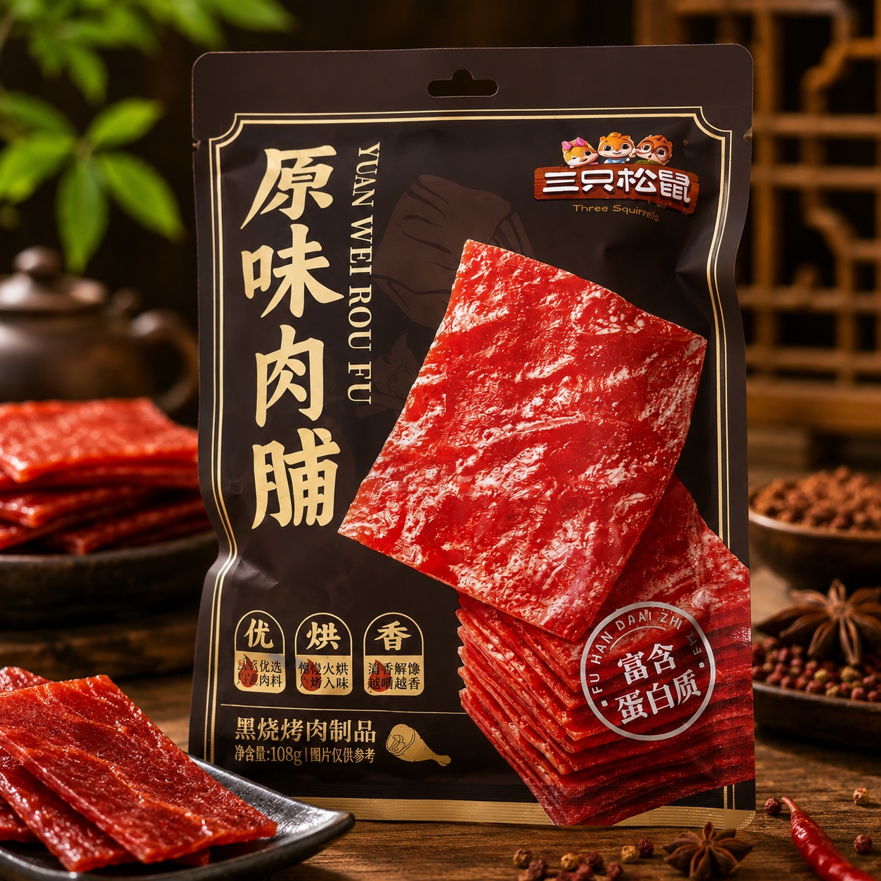 Thịt bản 3 con sóc 108gr
