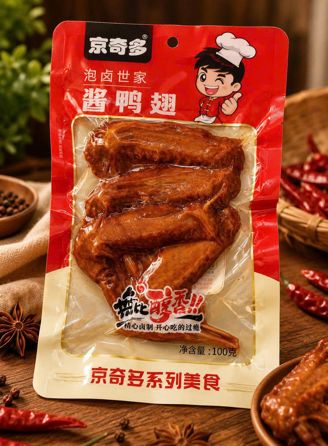Cánh vịt 4 cái đỏ