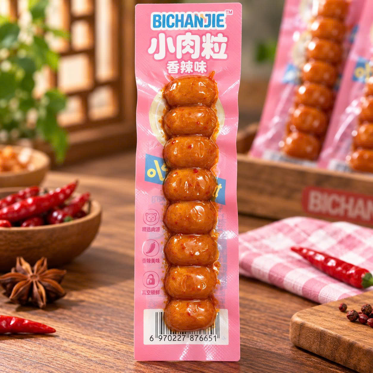 Xúc xích 8v màu đỏ