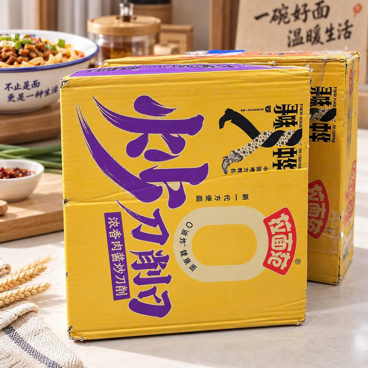 Thùng mì trộn 30 gói dao cắt sợi 0