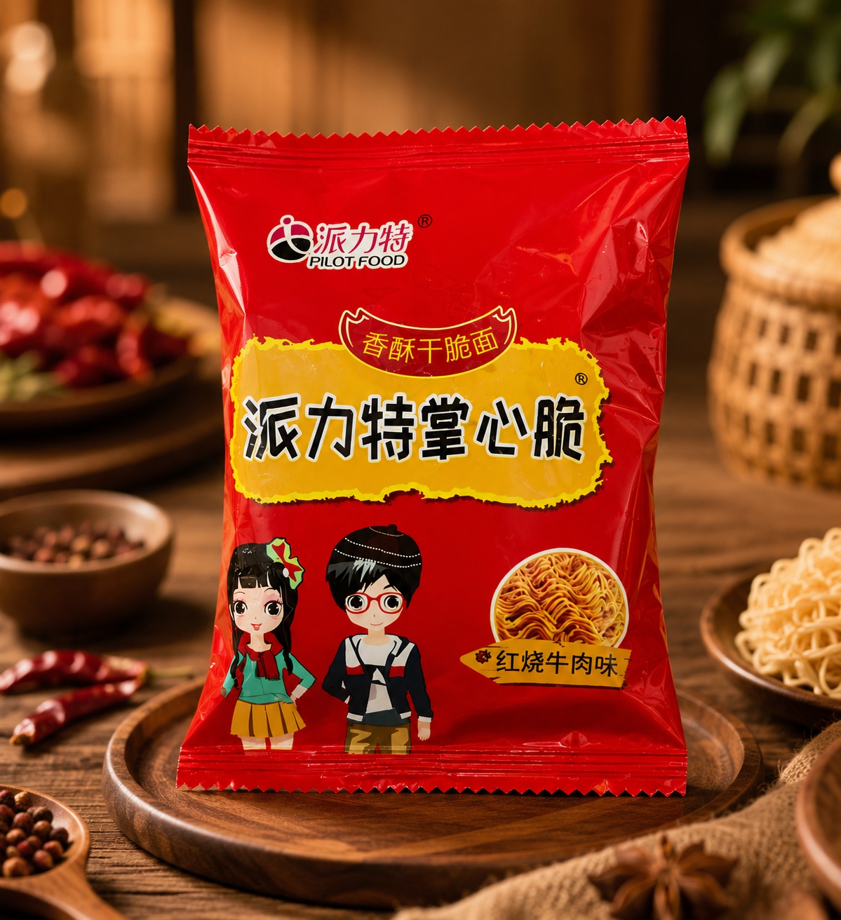 Mì tôm viên đỏ Pilot Food