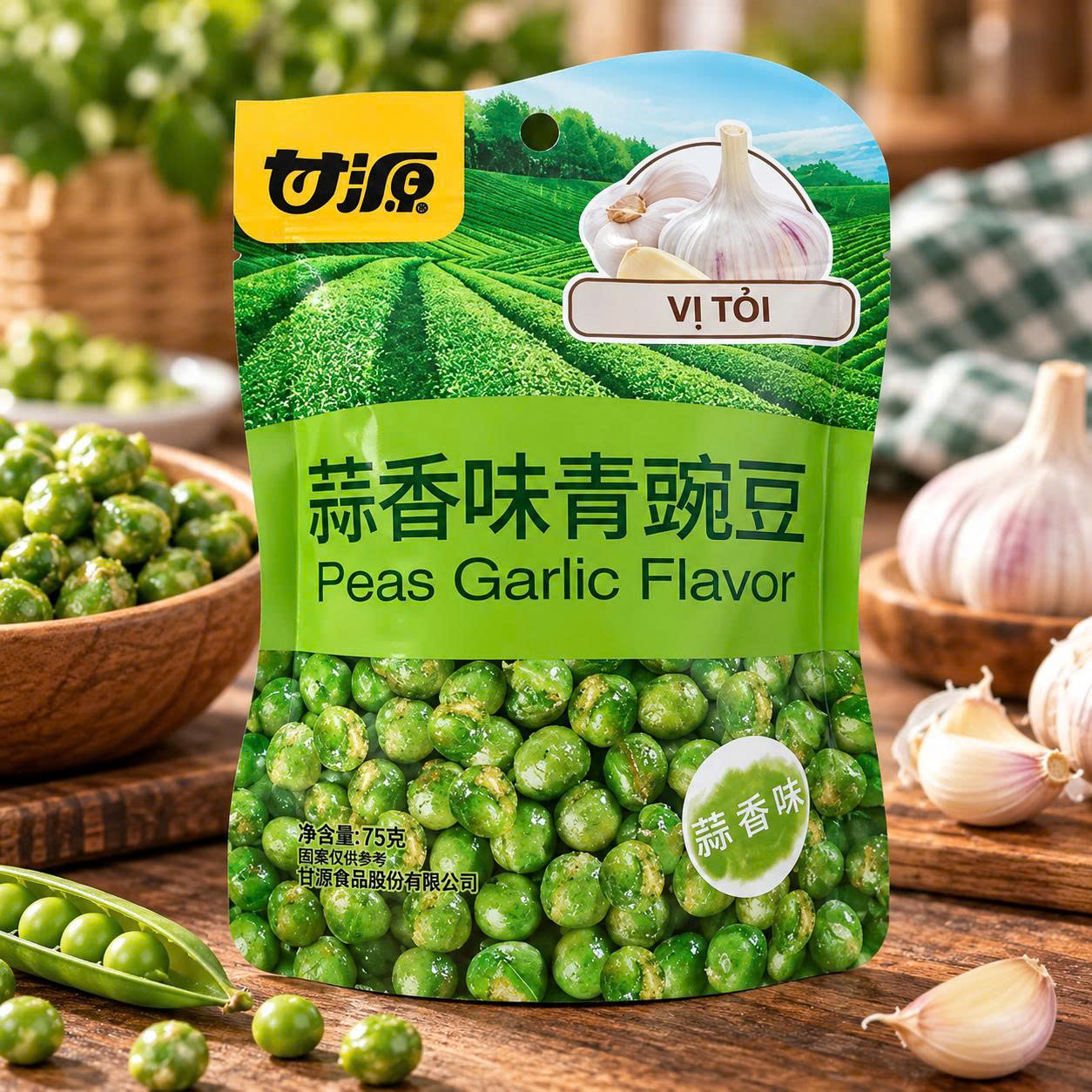 Đậu Hà Lan vị tỏi 75G