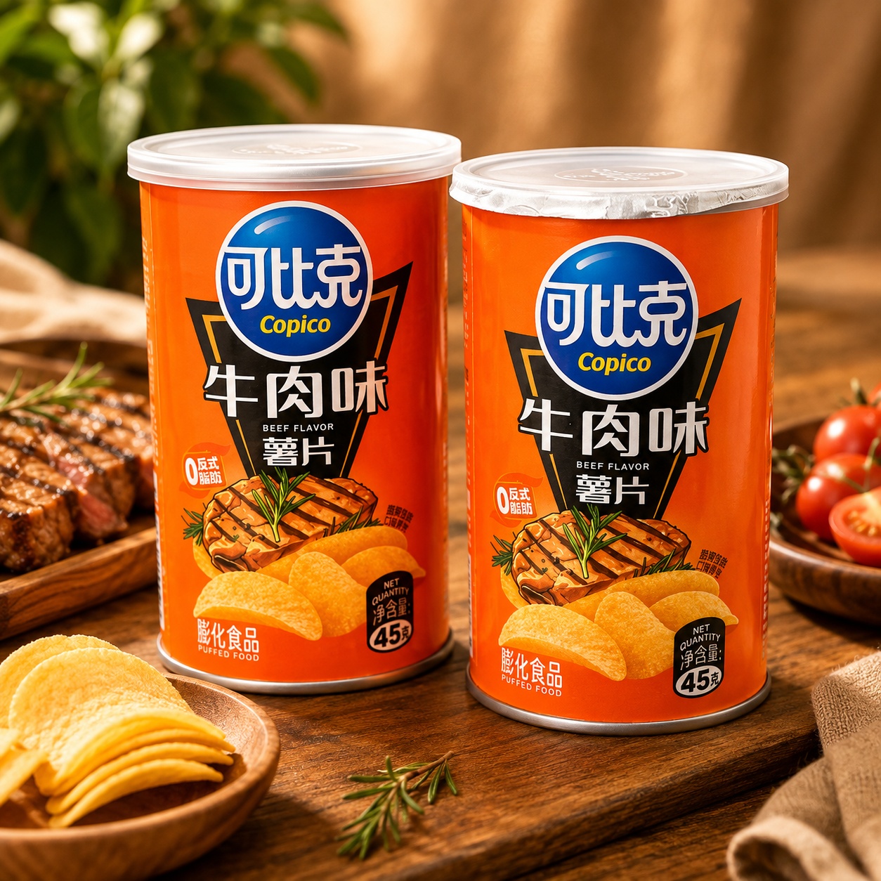 Khoai Tây vị thịt bò ( màu cam )