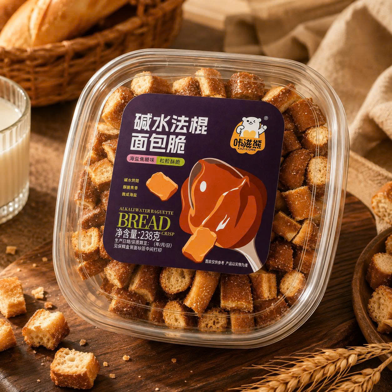 Bánh mỳ sấy caramen muối biển