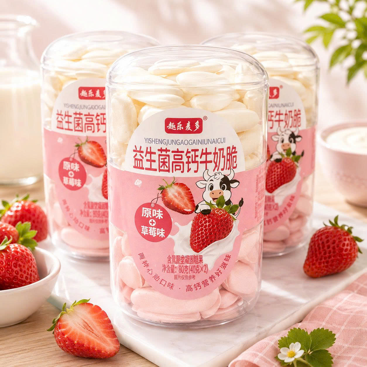 Socola giòn sữa+ dâu