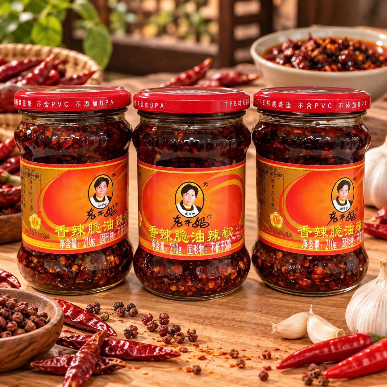 Ớt chưng dầu cay giòn 210G