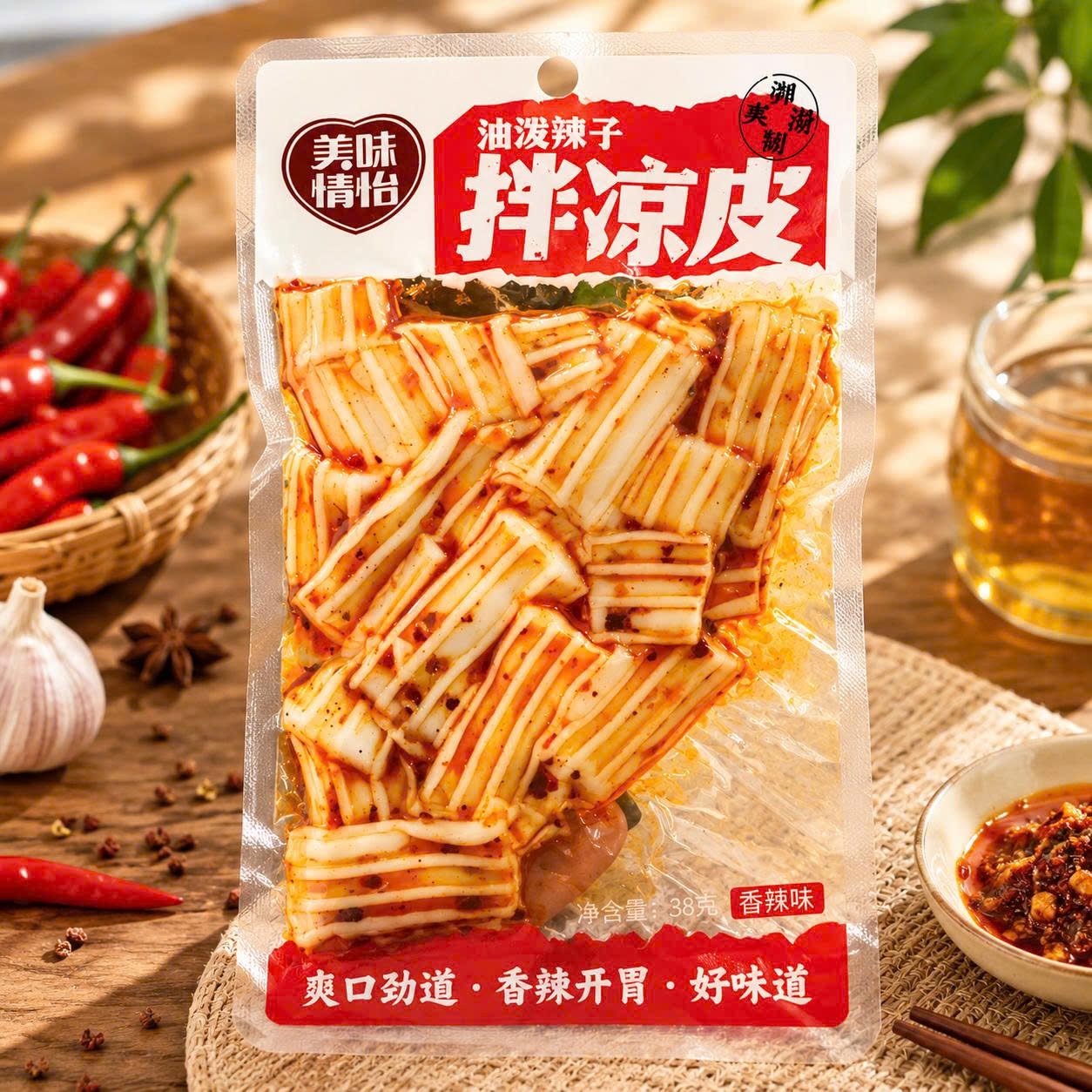 Mì lạnh trộn vị thịt nướng đỏ