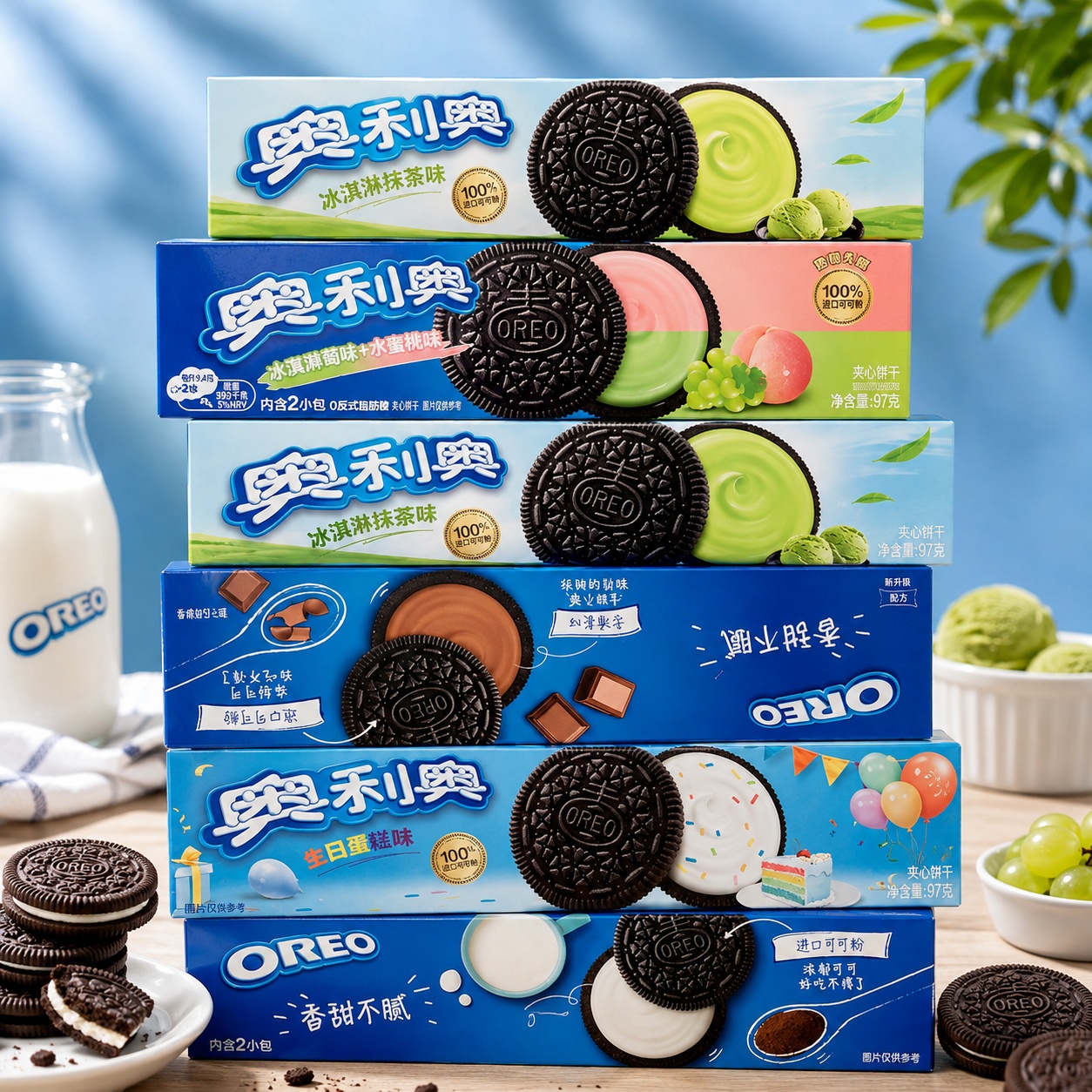 Bánh oreo nhiều màu